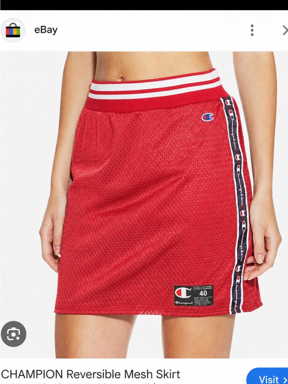 NWT Champion Red Mesh Skirt - M